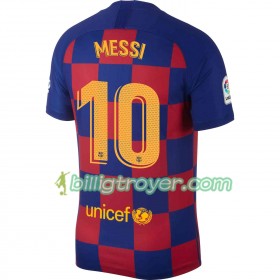 Billige Fotballdrakter FC Barcelona Lionel Messi 10 Hjemmedraktsett 2019/20 Kortermet